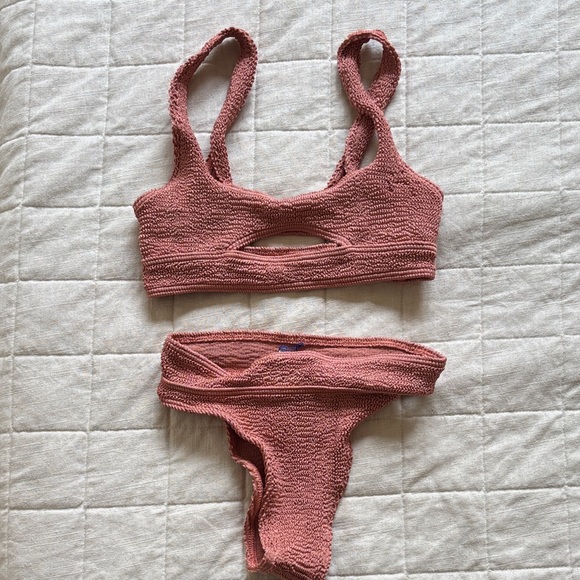bond-eye Other - bond-eye Textured Pink Bikini Set